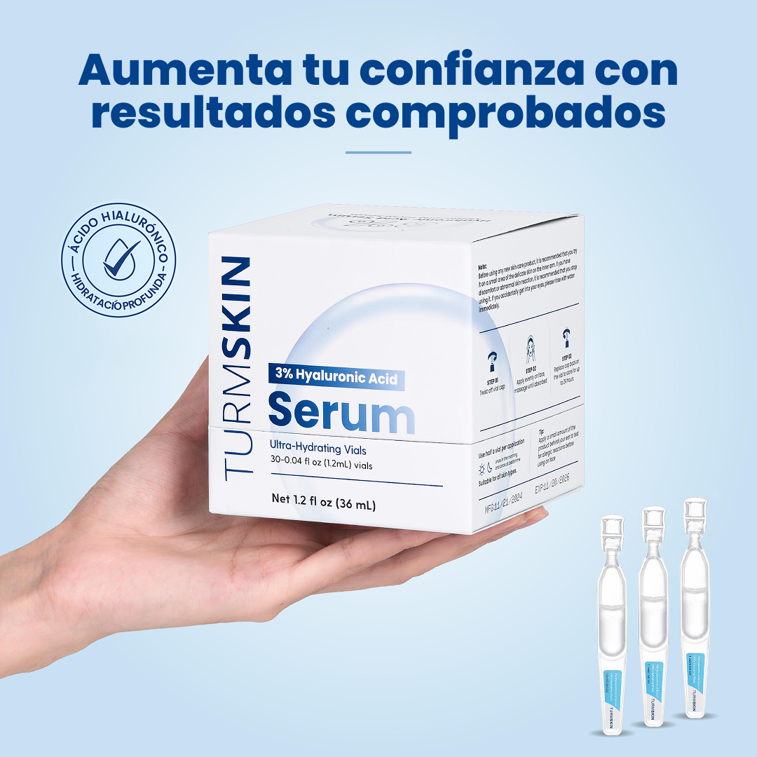 Suero Ultra Hidratante con Ácido Hialuronico 3% de TurmSkin