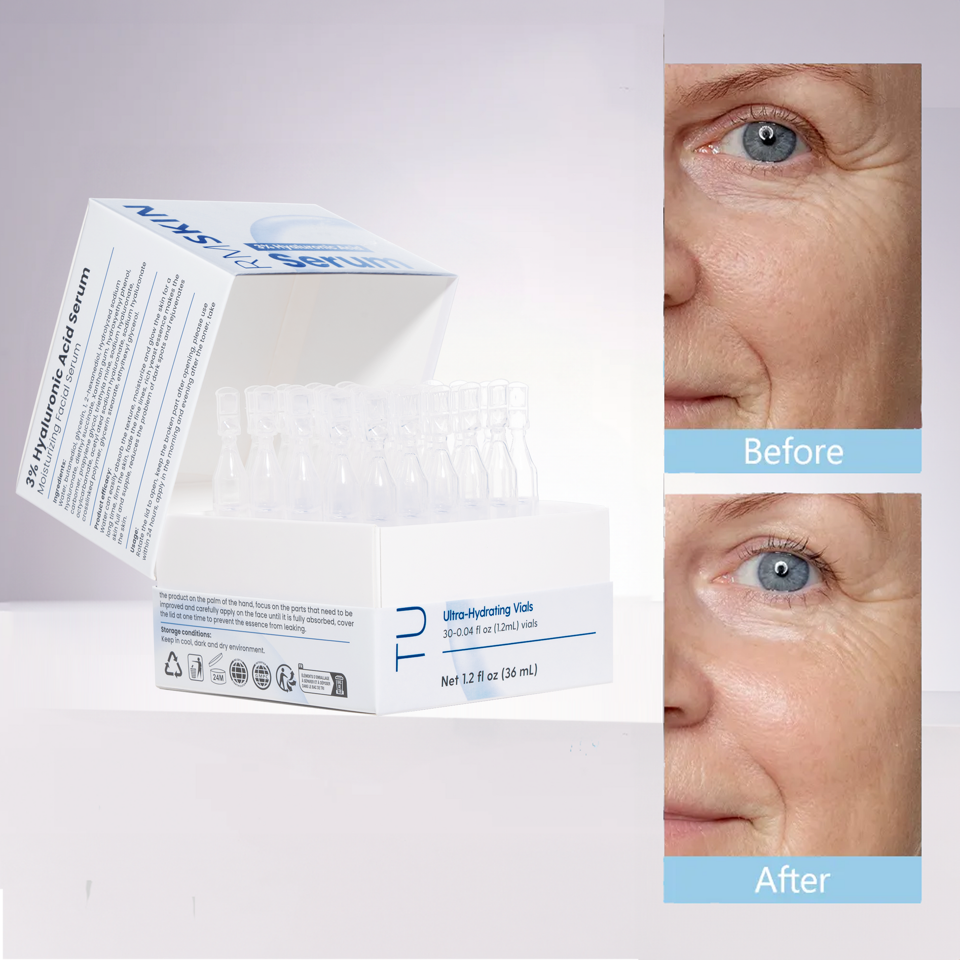 3% Hyaluronic Acid Ultra Hydrating Serum by TurmSkin - Buy 1 Get 4